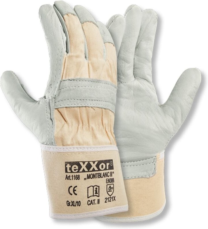 teXXor® Rindvollleder-Handschuh MONTBLANC III Leder natur, 11689 Gr.9