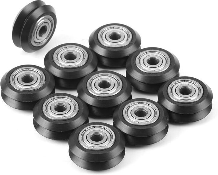 Ej.life - V-Slots Modelle Riemenscheibe, V-slot Rollen, Rollenlager Gummiert, 10 Stücke POM-Modelle Kunststoff Riemensch...
