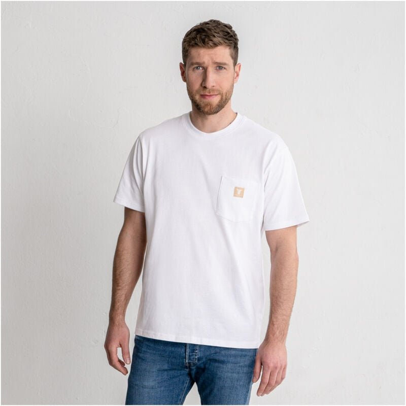 Heavy Tee Pocket organic cotton xl White - Stier