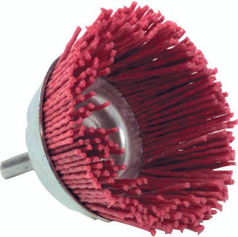 Tivoly - Topfbürste • Nylondraht • Ø65mm • Körnung: 80 • Zum Reinigen von Holz