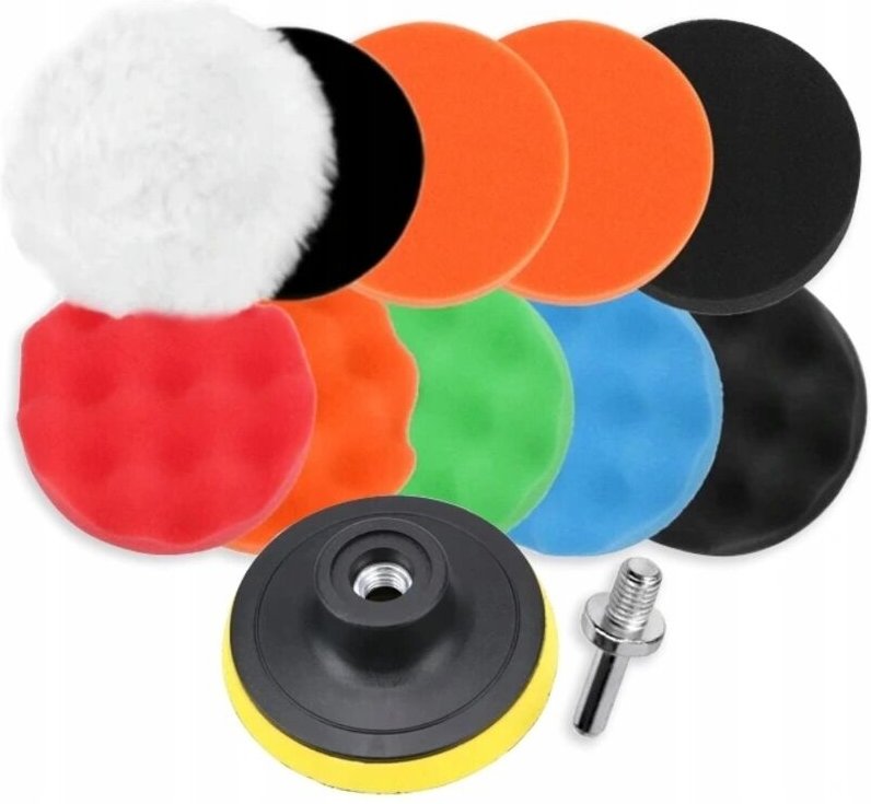 SET SCHWAMMPOLIERPADS ZUM POLIEREN VON LACK FÜR BOHRMASCHINE XXL 80mm