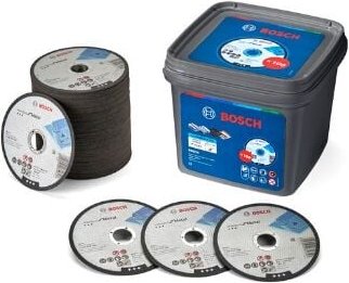 100 Standard-Trennscheiben für Metall (für Metall, Stahl, Blech, Durchmesser 125 mm, gerader Schnitt, M14, Profizubehör)