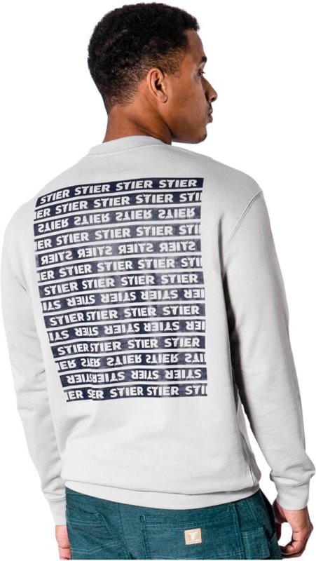 Crew Sweat Style Print l Ice Grey - Stier