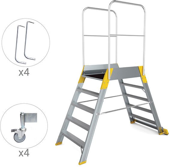 Leiternüberstieg 2x8 Stufen - Max Arbeitshöhe 3.68m - 9708R-MC