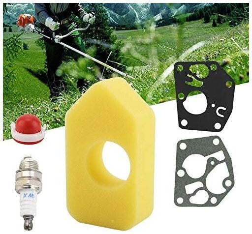 Ej.Life Luftfilter Zündkerzendichtungssatz Mäher Ersatzteile Luftfilter mit Primer für Briggs & Stratton 795083 698369 6...