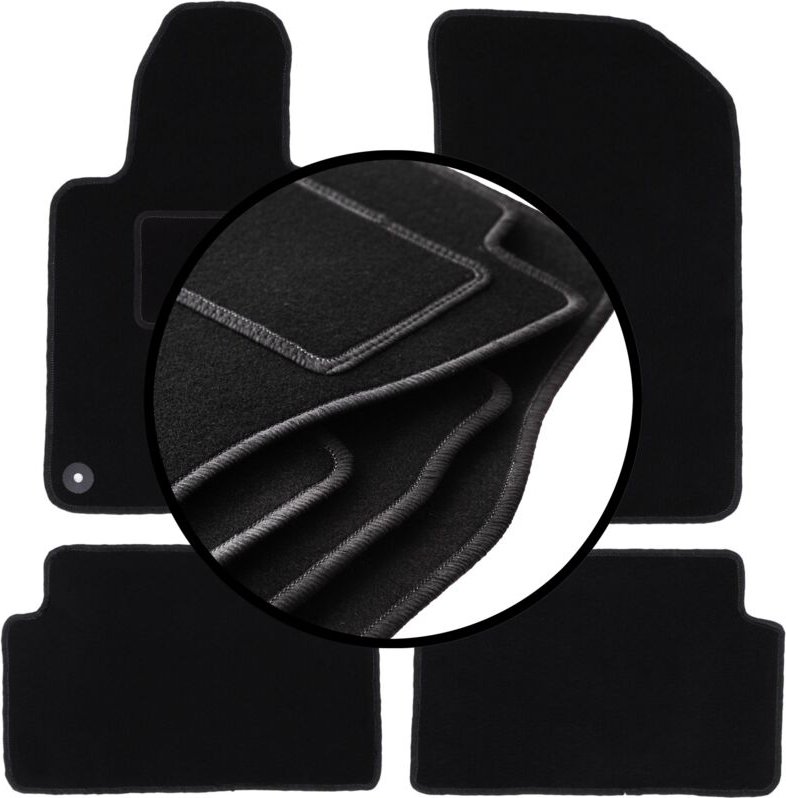 Komplettset Veloursmatten für: Peugeot 508 I Limousine, Kombi, SW, RXH (2010-2018)