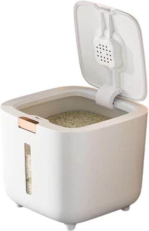 Vorratsbehälter für Reis und Getreide, Reisvorratsbehälter - versiegeltes Reisvorratsfass - Spender für trockene Lebensm...
