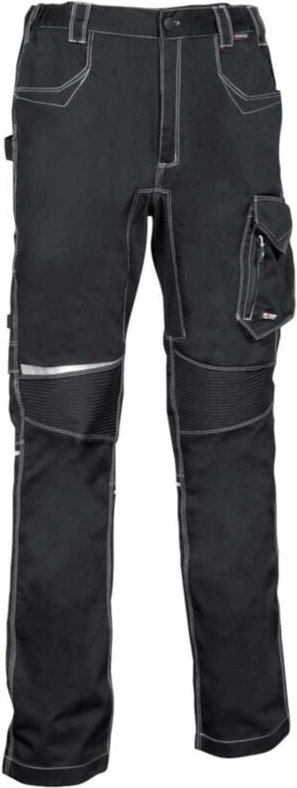Cofra Arbeitshose Knien aus Rippstrick, Stretch schwarz 52