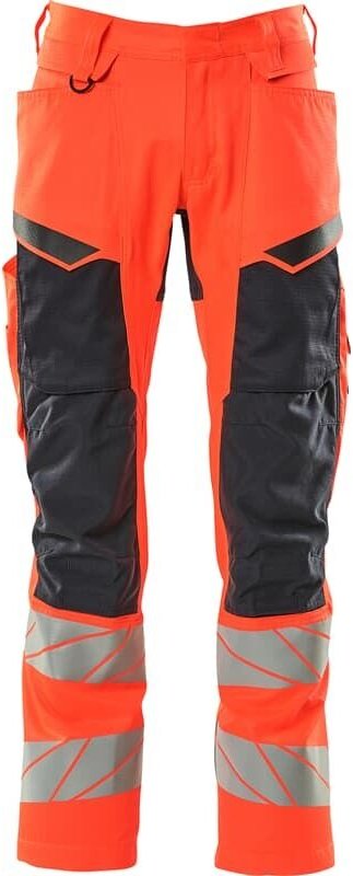 Warnschutz Bundhose 19579-236-22210 Gr. 54 hi-vis rot/schwarzblau - Mascot
