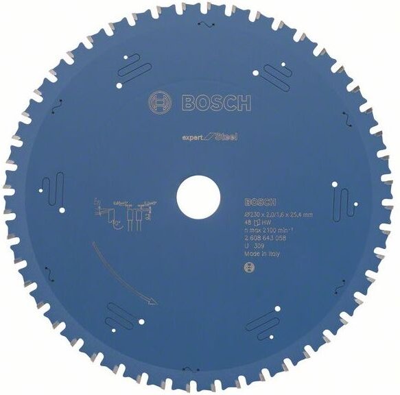 Kreissägeblatt Expert for Steel, 230 x 25,4 x 2,0 mm, 48 - Bosch