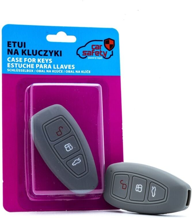 Silikon-Schlüsselhülle GRAU für Ford