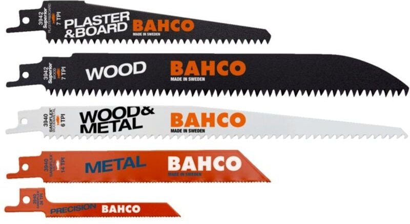 Bahco Säbelsägeblätter-Satz für Gips, Holz und Metall - 10-tlg.