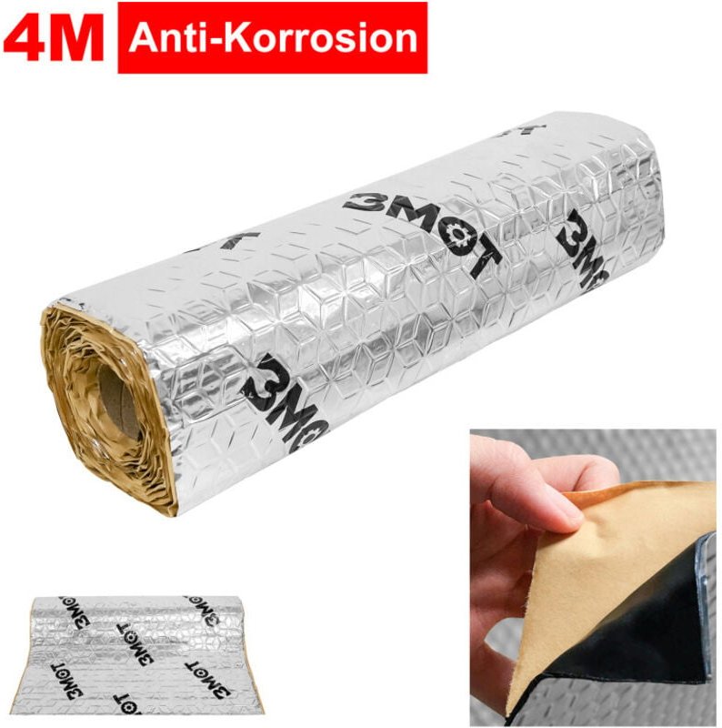 SWANEW 50x400cm Dämmmatte Dämmungen Alubutyl Dämmung Selbstklebend Auto Anti Dröhn Schalldämmung