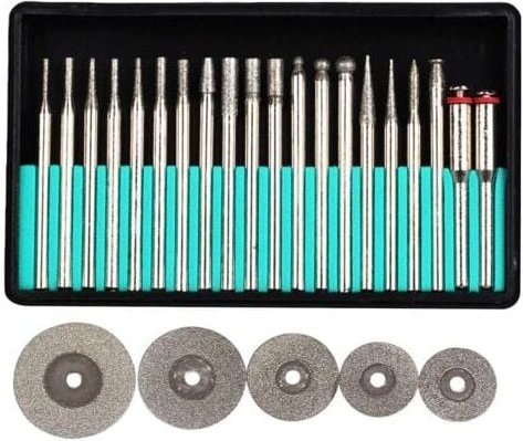 Mini-Diamant-Trennscheibe, Diamant-Fräser-Set, Diamant-Fräser-Sortiment, Bohrstift-Set für Dremel, Proxxon-Multifunktion...