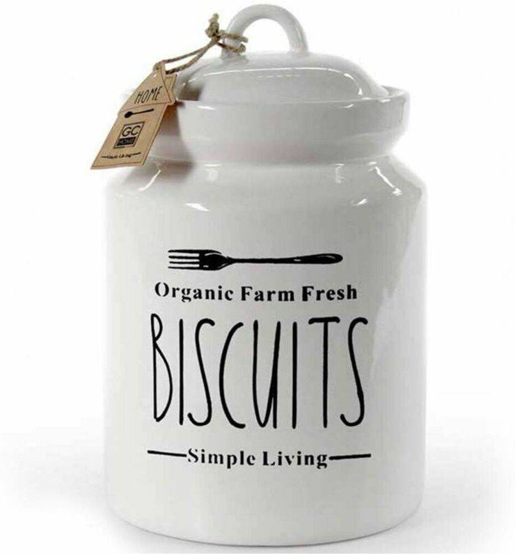 Trade Shop Traesio - Trade Shop - Babykekskekuit für weiße Keramik -Dessert -Kekse mit Schriften -