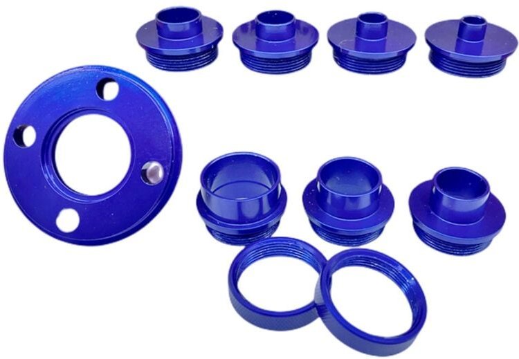 Thumbnail - 10-Teiliges Aluminium-Oberfräsen-Führungsbuchsen-Set, Oberfräsen-Schablonen-Set mit Sicherungsmuttern, Passend für 1-3/1...