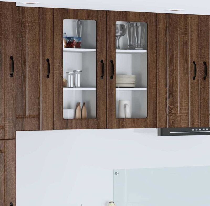 Thumbnail - Küchenhängeschrank mit Regal Braun Eichen-Optik 40 x 31 x 80 cm vidaXL