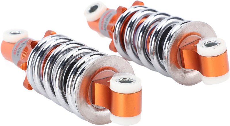 Jeffergarden 2pcs 125 mm Stoßdämpfer 400 lbs Einstellbare Dämpfung Edelstahlfedern Dämpfer für Motorräder elektrische Ro...