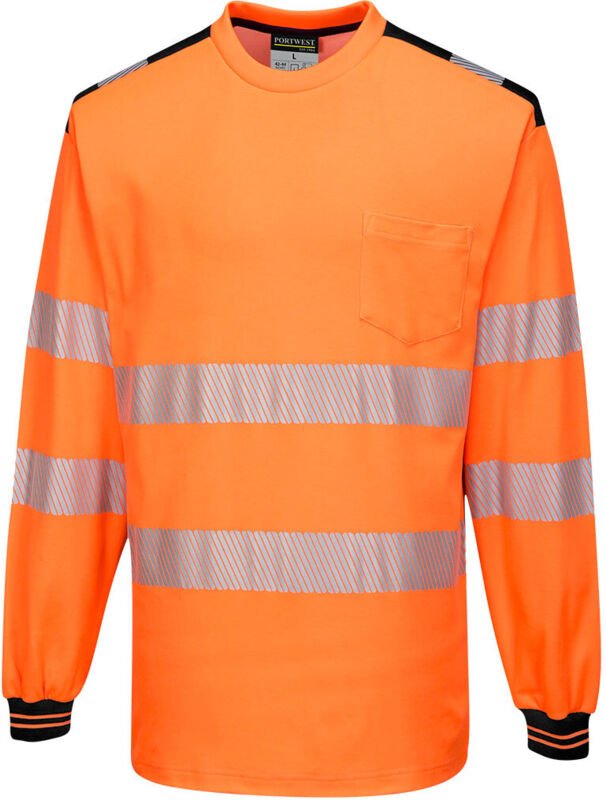 Thumbnail - T-Shirt PW3 Hochsichtbar ML Orange/Schwarz XL