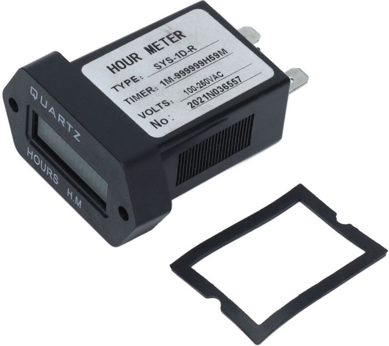 Industrieller Zeitzähler, stabiler hochpräziser Digitalanzeige-Timer mit Gummiring für Generator, Bagger, Rasenmäher