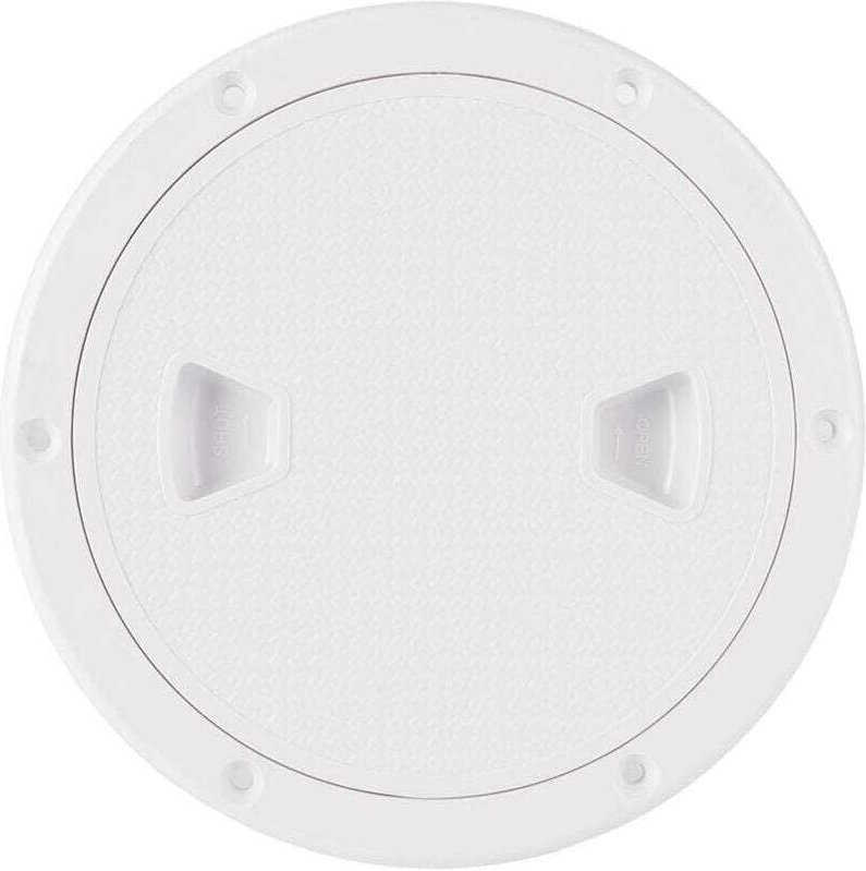 Runde, rutschfeste Inspektionsplattformluke mit abnehmbarem, robustem Zentrum, wasserdicht für Außeninstallationen, weiß...