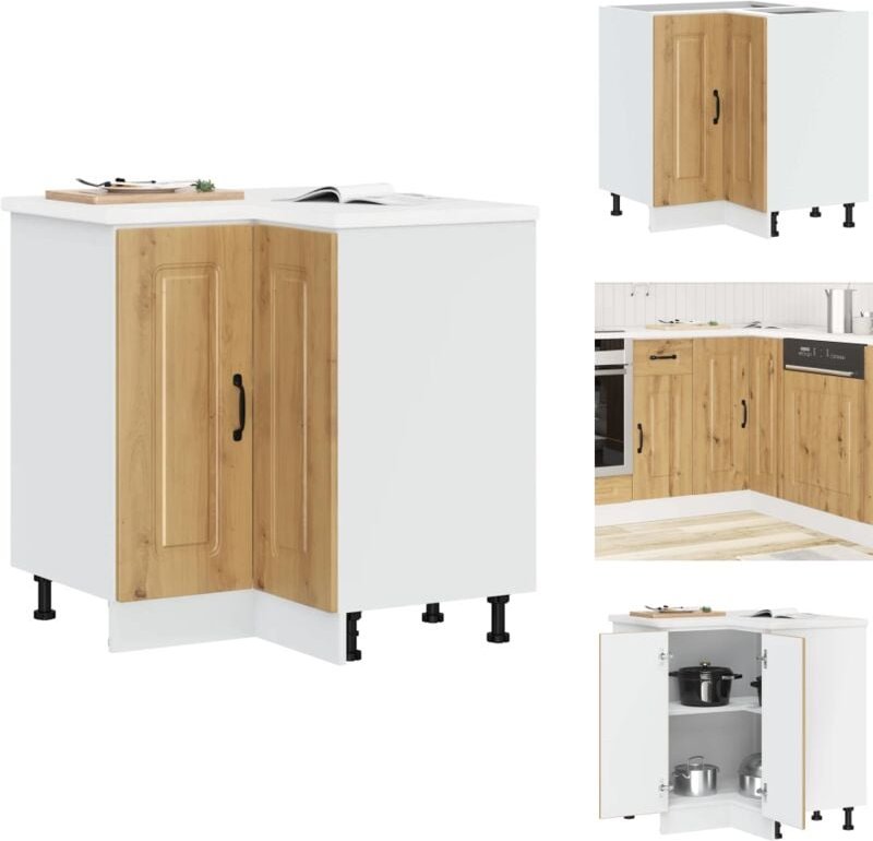 Küchen-Eckunterschrank Kalmar Artisan-Eiche Holzwerkstoff - Kücheneckunterschrank - Kücheneckunterschränke - Eckuntersch...