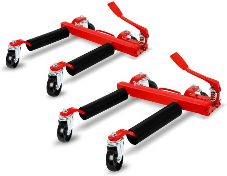 Thumbnail - 2 x Rangierhilfe hydraulisch, 680 kg Tragkraft, für max. Reifenbreite 230 mm, min. Spannweite 345 mm, max. Spannweite 63...