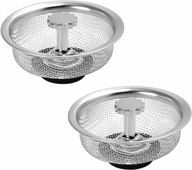 2pc Spülbeckenfilter, Spülbeckenstöpsel, 2x Edelstahl Küchenspülenfilter für Küchenspüle, Badezimmer, Durchmesser