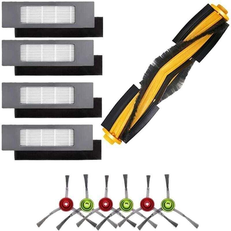 YMYNY Zubehör für Ecovacs Deebot T8 N8, 1 Hauptbürste, 4 Filter, 6 Seitenbürsten für Deebot ozmo 950 920 T8 T8+, T8 AIVI...