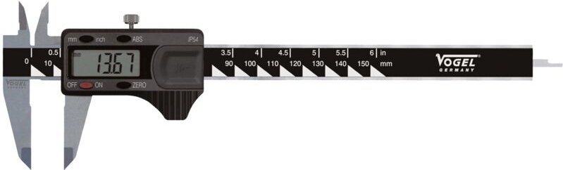 Messschieber, digital, IP54, DIN 862, Kapazität 150 mm, Öffnung 40 mm VOGEL 202160.2