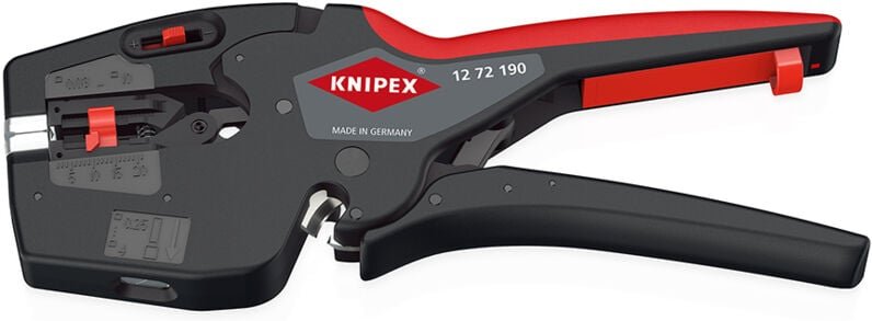 Thumbnail - NexStrip Elektriker-Multiwerkzeug mit rutschhemmenden Kunststoff-Hüllen 190 mm, Art.Nr. 12 72 190 sb - Knipex