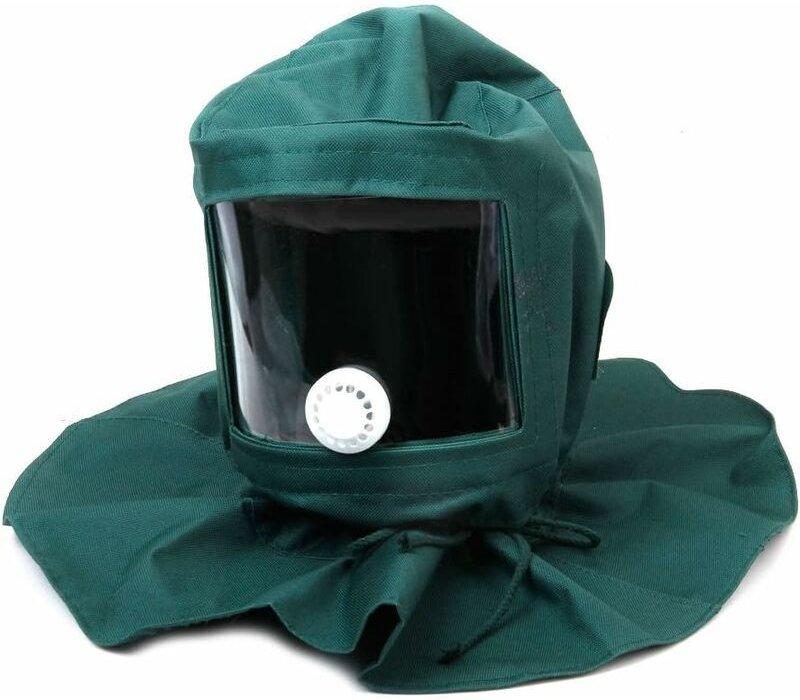 Gesichtsschutz, Sandstrahlhaube, Vollgesichtsmaske, Staub, gefährliche Materialien, Sandstrahlen, Schleifhut, Sprühfarbe...