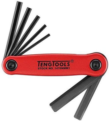 Tengtools - Klappbarer Inbusschlüssel-Satz, 1476NMM1, 7-teilig 231810300