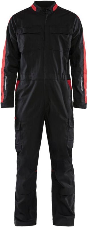 Industrie-Stretch-Arbeitsanzug 2D 6144 - Schwarz/Rot 44