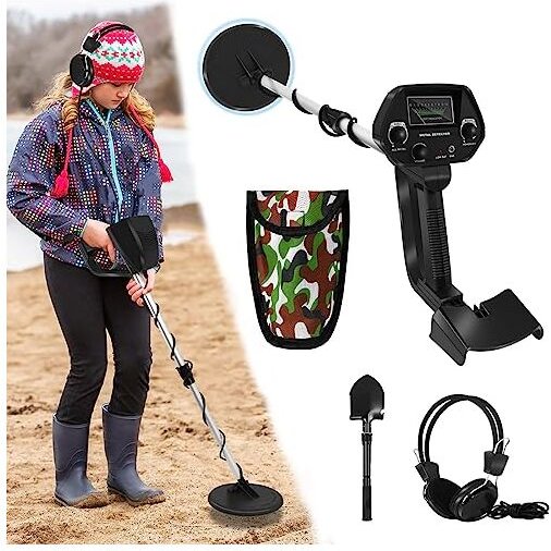 Metalldetektor Kinder Metalldetektoren Set bis 30cm Tief inkl. Schaufel & Kopfhörer & Tragetasche Metalldetektor Metalls...