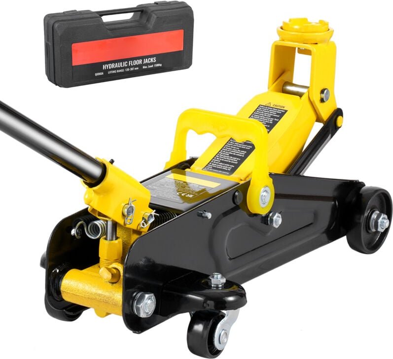 Mophorn - 1,5 Tonnen Wagenheber mit niedrigem Profil, robuster hydraulischer Wagenheber aus Eisen, Schnellhubpumpe, Hubb...