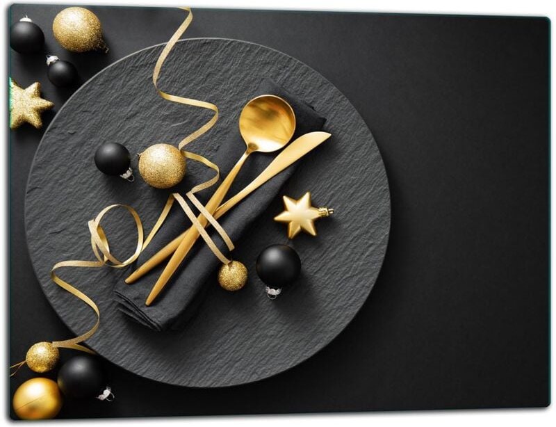 Glasschild SchneideBrett 52x40 Feertage