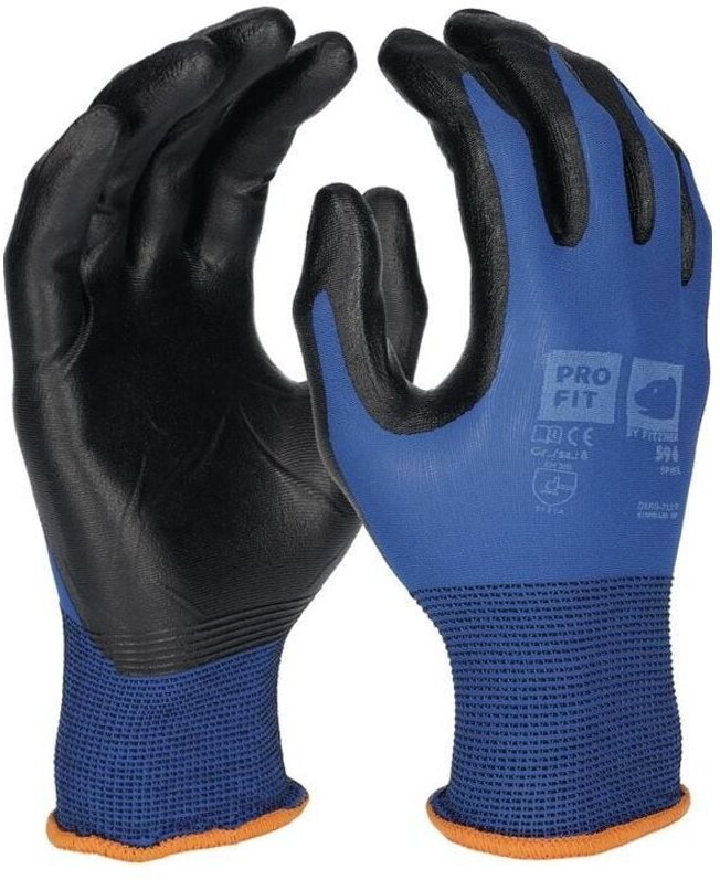 Pro fit 596-10 Handschuhe spike Größe 10 blau / schwarz en 388, en 407 PSA-Kateg