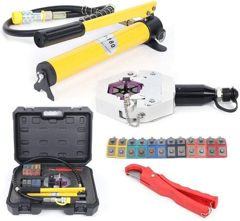 Hydraulische Presszange Schlauchquetschset a/c 7 Dieses Handwerkzeug ist für die Reparatur von Klimaanlagenschläuchen ge...
