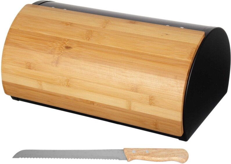 Stahlbrotkasten mit Holzdeckel BRUNBESTE BB-2680