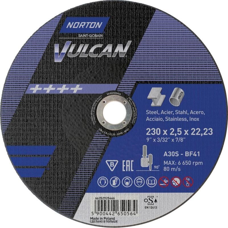 FP - Trennscheibe Vulcan Stahl/Inox gerade 230x2,5