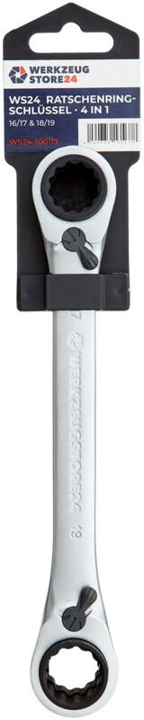 Ws24 - 4 in 1 Gear Wrench CrV 16/17 und 18/19 100113