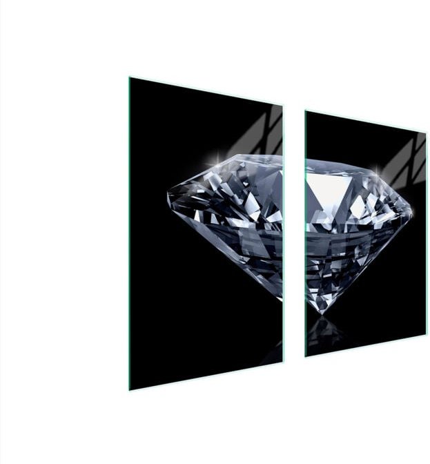 GLASSCHUTZPLATTE FÜR KÜCHE 65x52 DIAMANT