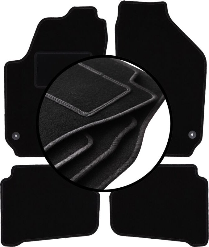 Komplettset Veloursmatten für: Volkswagen Polo IV 9N Schrägheck (2001-2009)