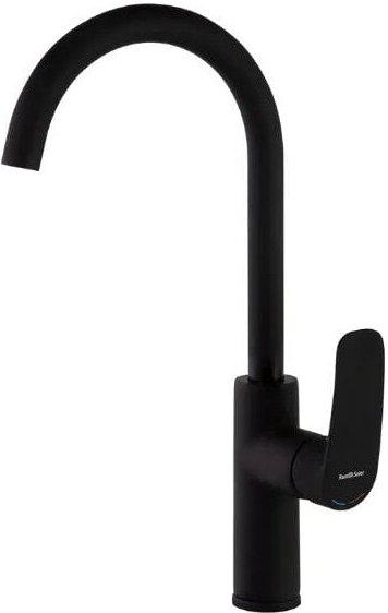 Schwarzer hoher Spültischmischer "New fly", Höhe 400mm.