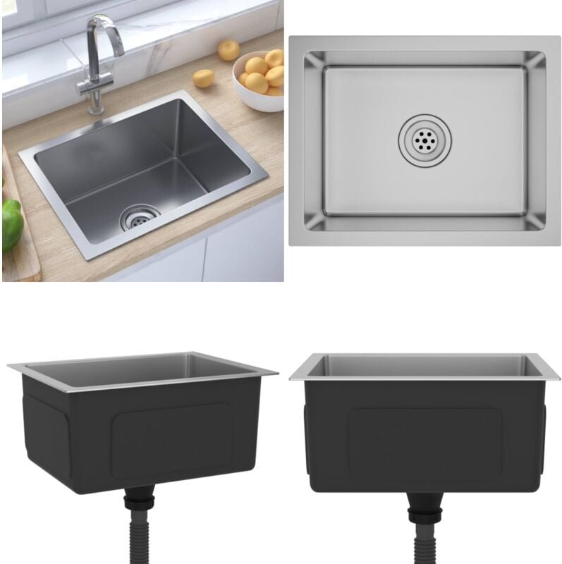 Handgemachte Einbauspüle Edelstahl - Küchenspüle - Küchenspülen - Home & Living - Silber