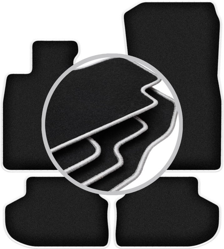 CARLUX-SILVER Autofußmatten für: BMW 5 F11 FL xDrive Kombi, Touring (2013-2017)