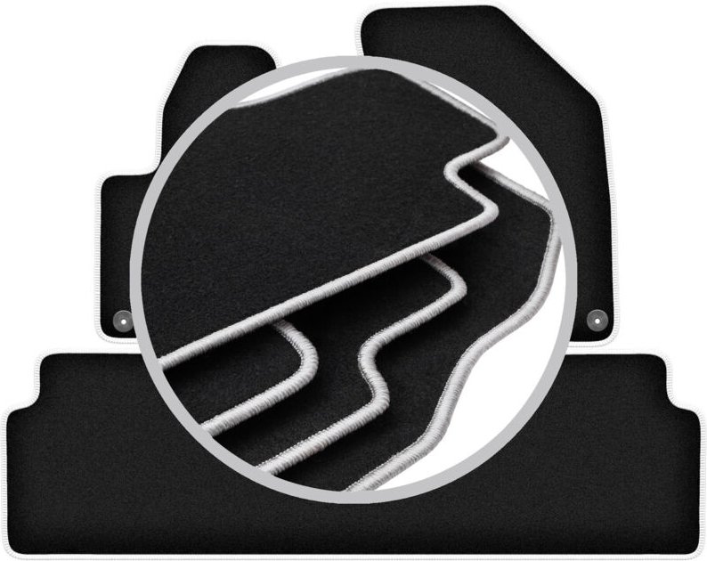 CARLUX-SILVER Autofußmatten für: Citroen C5 III X7 Liftback, Limousine, Kombi, Tourer (2008-2017)