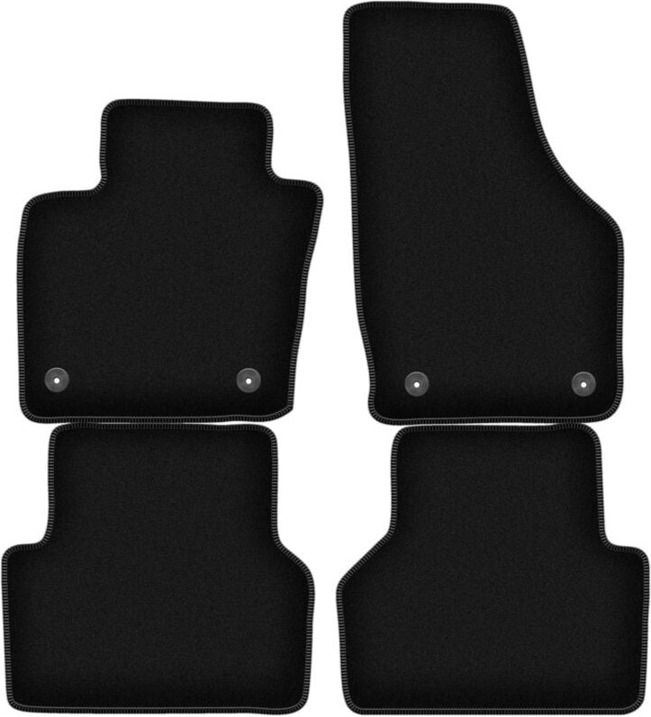 BASIC schwarze Veloursmatten für: Audi Q3 I 8U SUV (2011-2018)