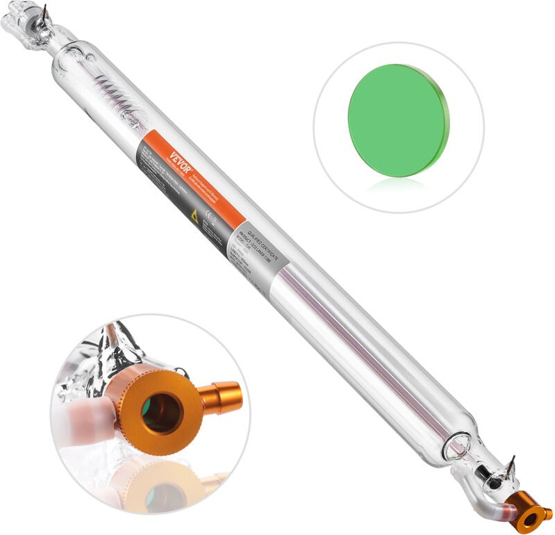 Thumbnail - VEVOR CO2 Laser Tube CO2 Laserröhre 50 W, Professionelle Laserröhre 850 mm Länge CO2 Laser Röhre CO2 Glas Laser Tube für...